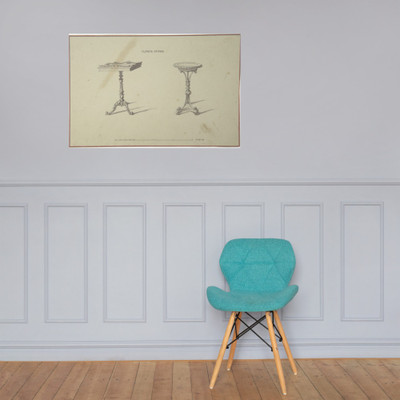 Two Designs for Flower Stands - Robert William Hume - 1835–1900 - Paper Poster Museum quality 7724109