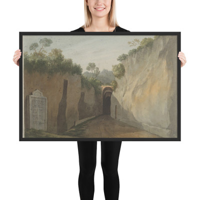 Entrance to the Grotto of Posillipo, Naples - John "Warwick" Smith - 1778–79 - Matte Paper Framed Poster Museum quality 7741629