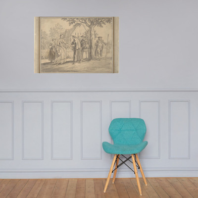 Drawing for a book illustration - Samuel Wale - 1738–86 - Paper Poster Museum quality 7724115