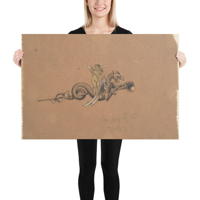 Design for Jewelry - Anonymous, French, 19th century - 19th century - Paper Poster Museum quality 7723331