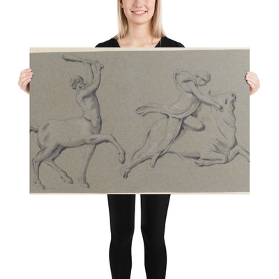 Centaur with Club and Maiden on Bull - Anonymous, French, 18th century - 18th century - Photo Paper Poster Museum quality 7724273