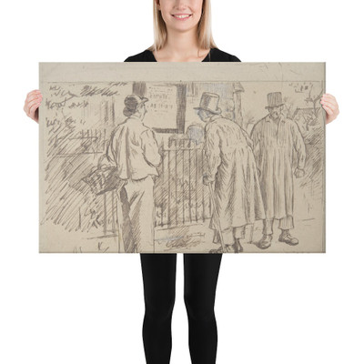 "A Wolf in Sheep's Clothing" - Charles Samuel Keene - 1870–1891 - Canvas Museum quality 7742909