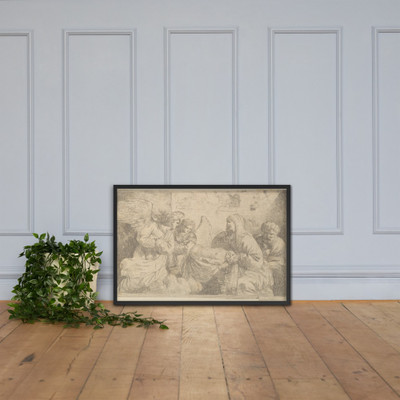 La Nativité de Jésus-Christ (The Nativity of Christ) - Jean Jacques Lagrenée - late 18th century - Photo Paper Framed Poster Museum quality 7747808