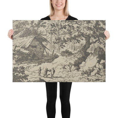 The Ruinous Cottage - Allart van Everdingen - Canvas Museum quality 7724570