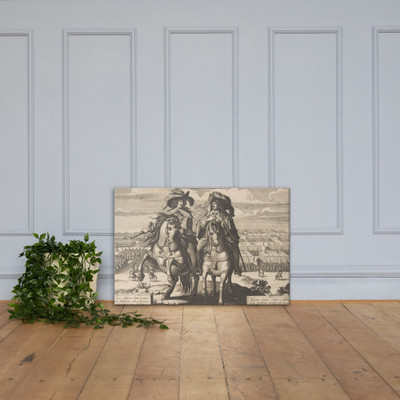 The French Forces: Louis XIII and Gaston d'Orléans - Abraham Bosse - ca. 1630 - Canvas Museum quality 7747946