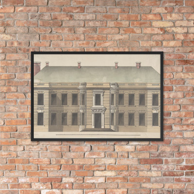 Elevation for a Palace Façade - Degana - 1770 - Photo Paper Framed Poster Museum quality 7743841