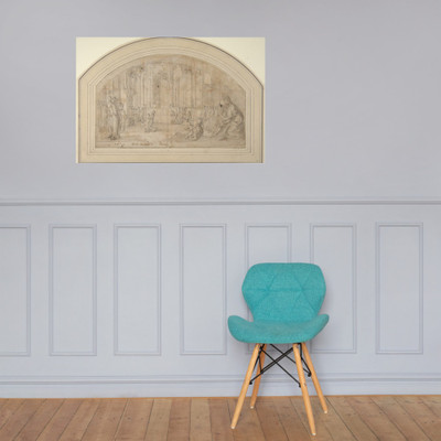 Saint Antoninus Kneeling before the Crucifix in Orsanmichele, Florence - Bernardino Poccetti - 1600–1605 - Photo Paper Poster Museum quality 7745311