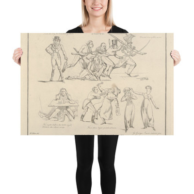 Songs: "I am the boy for bewitching them..." - Henry Thomas Alken - 1822 - Photo Paper Poster Museum quality 7747013