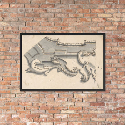 Design for the Corner of a Cove - Anonymous, Italian, Piedmontese, 18th century - 1700–1780 - Matte Paper Framed Poster Museum quality 7745616