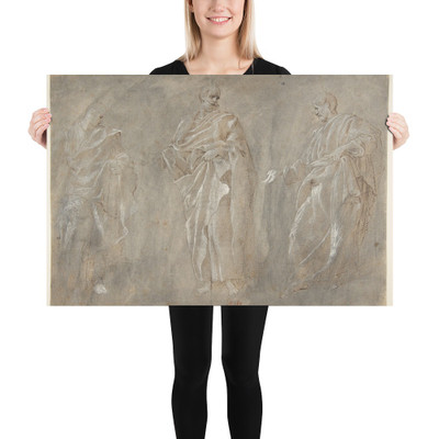 Three Standing Figures - Francesco Primaticcio - 16th century - Photo Paper Poster Museum quality 7746287