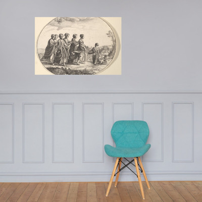 The daughters of Aglaura (Mercury and Herse) - Wenceslaus Hollar - ca. 1646 - Photo Paper Poster Museum quality 7741136