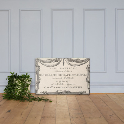 Title page, from Varj Carpiccj - Giovanni Battista Tiepolo - 1785 - Canvas Museum quality 7723627