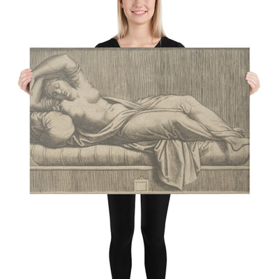 Cleopatra, partly naked laying on a bed - Anonymous - ca. 1515–40 - Canvas Museum quality 7742658