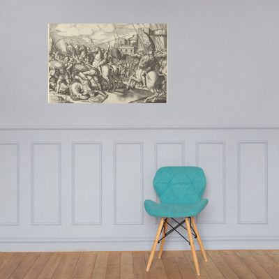 The victory of Scipio over Syphax - Master of the Die - 1530–60 - Photo Paper Poster Museum quality 7741008