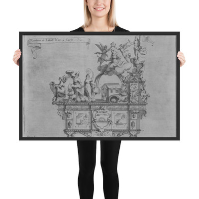 Il Fuoco Trionfante...della Traslatione della Miracolo...La Madona Del Fuoco...li xx di Ottobre MDCXXXVI - Floriano dal Buono - 1637 - Photo Paper Framed Poster Museum quality 7743313