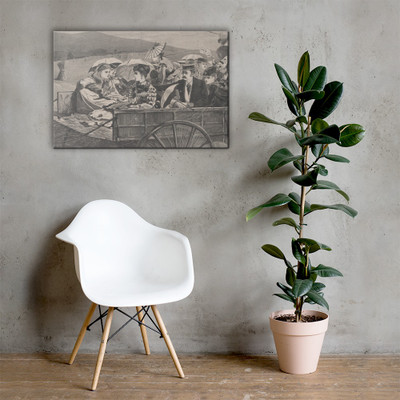 The Straw Ride (Harper's Bazar, Vol. II) - Winslow Homer - September 25, 1869 - Canvas Museum quality 7705065