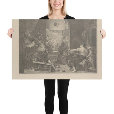 The Fable of Aracne, or 'The Spinners', after Velázquez - Bartolomé Maura - 1870 - Paper Poster Museum quality 7741759