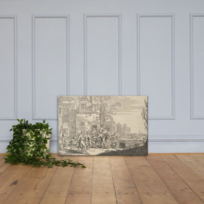 Winter - Wenceslaus Hollar - 1629 - Canvas Museum quality 7738703