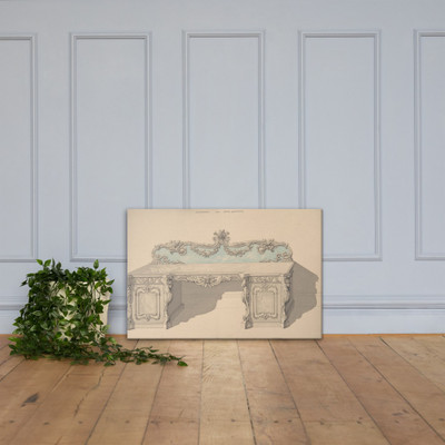 Design for Sideboard, Louis Quatorze Style - Robert William Hume - 1835–1900 - Canvas Museum quality 7724100