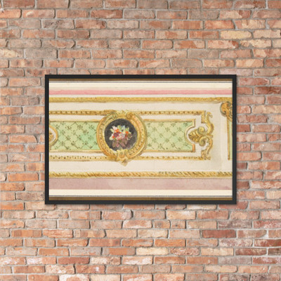 Design for a Decorative Wall Panel - Anonymous, French, 19th century - 19th century - Matte Paper Framed Poster Museum quality 7740512