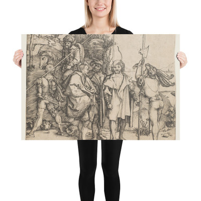 Five Foot Soldiers and a Mounted Turk - Albrecht Dürer - ca. 1495 - Paper Poster Museum quality 7747750