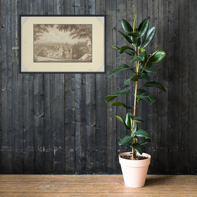 View of Frederiksberg from the West, with Copenhagen on the Horizon - Heinrich Gustav Ferdinand Holm - ca. 1823 - Photo Paper Framed Poster Museum quality 7739857