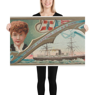 Steamship Muriel, Quebec Steamship Company, from the Ocean and River Steamers series (N83) for Duke brand cigarettes - W. Duke, Sons & Co. - 1887 - Photo Paper Poster Museum quality 7737733
