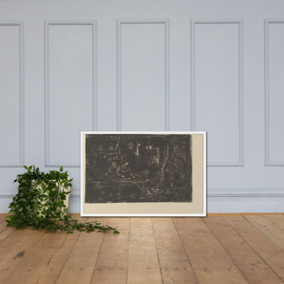 Intérieur (Interior) - Rodolphe Bresdin - 19th century - Matte Paper Framed Poster Museum quality 7747783