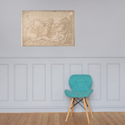 Pietà with Mary Magdalen and Saint John - Anonymous, Italian, 16th century - 16th century - Paper Poster Museum quality 7742796