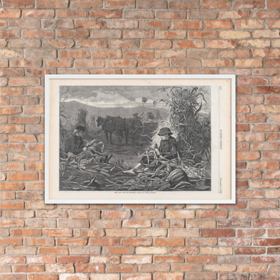 The Last Days of Harvest (Harper's Weekly, Vol. XVII) - Winslow Homer - December 6, 1873 - Matte Paper Framed Poster Museum quality 7723286