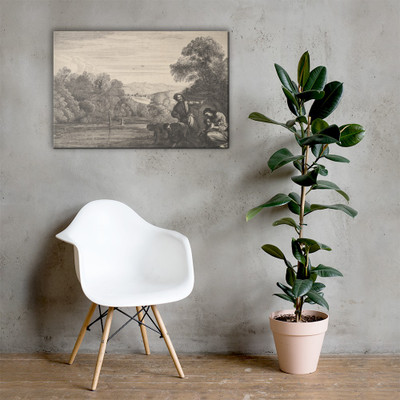 Latona and the Lycian peasants - Wenceslaus Hollar - 1649 - Canvas Museum quality 7739957