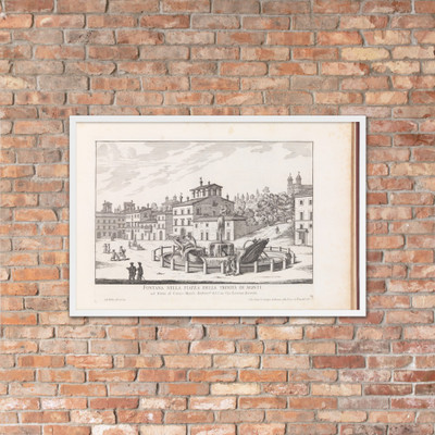 La Fontane di Roma nelle Piazze e Luoghi Publici della Città (...), part 1 - Giovanni Battista Falda - 1691 or after - Photo Paper Framed Poster Museum quality 7738443