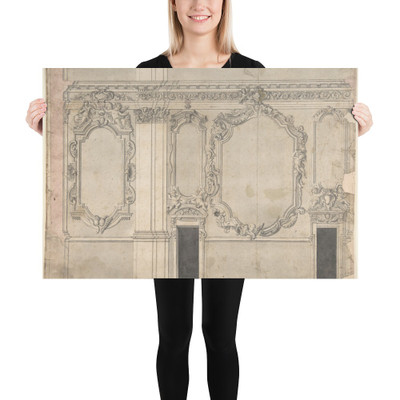 Design for an Interior Wall Elevation - Anonymous, Italian, Piedmontese, 18th century - 1700–1780 - Paper Poster Museum quality 7744823