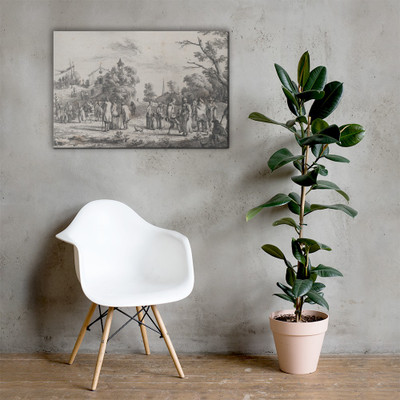 Village Festival - Jean Jacques de Boissieu - 1773 - Canvas Museum quality 7745860