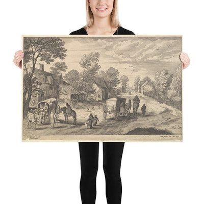 Path Through a Village - Aegidius Sadeler II - Paper Poster Museum quality 7723403