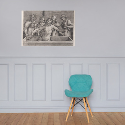 The Entombment of Christ - Agostino Veneziano (Agostino dei Musi) - ca. 1514–36 - Photo Paper Poster Museum quality 7745144