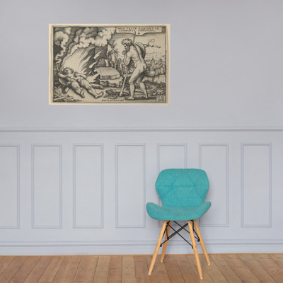 The Death of Hercules from The Labors of Hercules - Sebald Beham - Paper Poster Museum quality 7747090