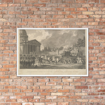 Translation de Voltaire au Panthéon Français - Simon Charles Miger - 1817 - Photo Paper Framed Poster Museum quality 7747719