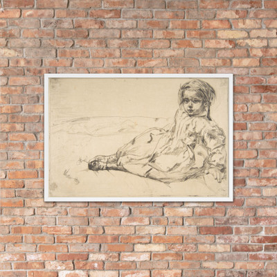 Bibi Valentin - James McNeill Whistler - 1859 - Photo Paper Framed Poster Museum quality 7741765