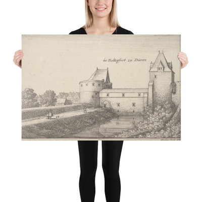 Fortified gate at Düren - Wenceslaus Hollar - 1664 - Canvas Museum quality 7740901