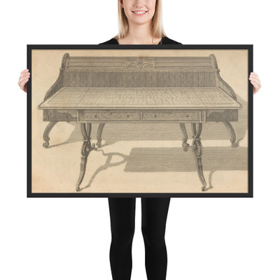 The Cabinet Dictionary, containing An Explanation of all the Terms used in the Cabinet, Chair and Upholstery Branches - Thomas Sheraton - 1803 - Matte Paper Framed Poster Museum quality 7705430