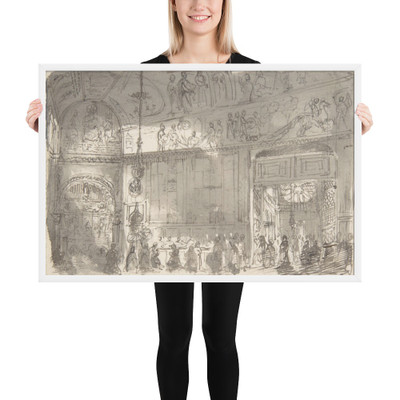 Interior of a Chapel - Anonymous, Italian, 19th century - 1800–1850 - Matte Paper Framed Poster Museum quality 7742795