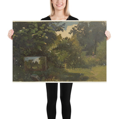 Landscape with an Easel - Anonymous, French, 19th century - 19th century - Paper Poster Museum quality 7739133