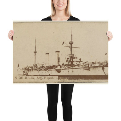 9 de Julio, Republic of Argentina, from the Famous Ships series (N50) for Virginia Brights Cigarettes - Allen & Ginter - 1895 - Photo Paper Poster Museum quality 7747661