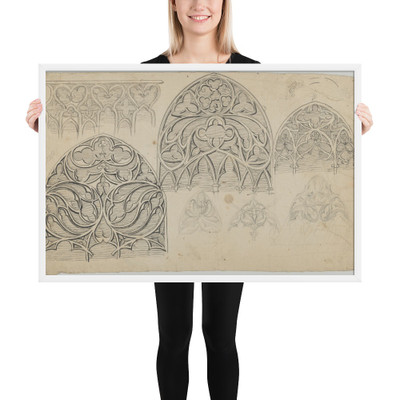 Designs for Gothic tracery - Anonymous - ca. 1805 (?) - Photo Paper Framed Poster Museum quality 7738750