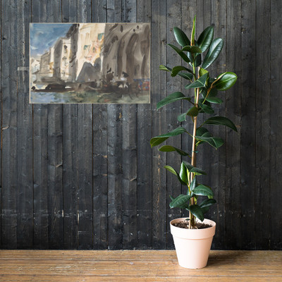 Bridge on the Grand Canal, Venice - Hercules Brabazon Brabazon - 19th century - Paper Poster Museum quality 7744557