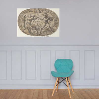 The Young Painter and Young Goldsmith, from The Duels of the Workmen - Jost Amman - 1588 - Paper Poster Museum quality 7747035