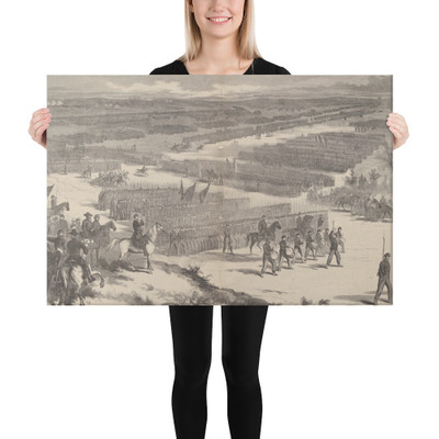 Grand Review of the Army of the Potomac – Drawn by Mr. Thomas Nast (from Harper's Weekly) - Thomas Nast - October 10, 1863 - Canvas Museum quality 7740882