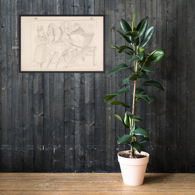 Easing the Curb - Sir John Tenniel - 1869 - Photo Paper Framed Poster Museum quality 7719712