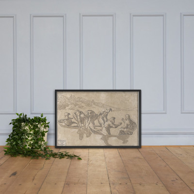 The Miraculous Draught of Fishes - Niccolò Vicentino - 1540–1550 (republished 1609) - Photo Paper Framed Poster Museum quality 7723768